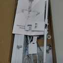 Projector Ceiling/Wall Mount White, Low Profile Universal Projector Holder/Bracket/Hanger Kit with Extendable Arm, Adjustable Height Pole Drop Ceiling Quick Release for Epson Optoma Benq