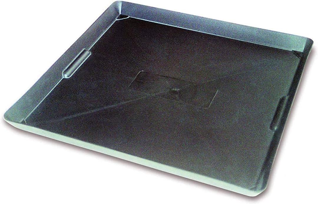 WirthCo 40092 Funnel King Drip Tray - Black Plastic 22 x 22 x 1.5 Inches - Perfect for Catching Spills or Leaks from Mini Fridges, Air Conditioners, Automotive, and Machinery - Made in USA