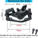 LOOEEL 1 Pair Bike Mechanical Disc Brake,Universal Front and Rear Mechanical Disc Brake Calipers for Mountain Bikes,Folding Bikes,Road Bikes