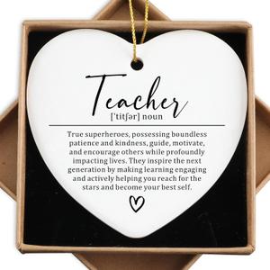 Teacher Appreciation Gifts Thank You Gifts for Women Best Teacher Gift for Women End of Year Christmas Birthday Gift for Teachers Ceramic Ornaments