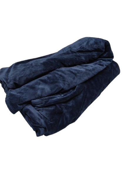 Minky Dot Weighted Blanket for Adults Twin Size 20 lb, Soft Heavy Blanket for Stress Relief and Sleep Promotion, Breathable Blanket for All-Season with Glass Beads, Navy Blue 60 x 80 inches