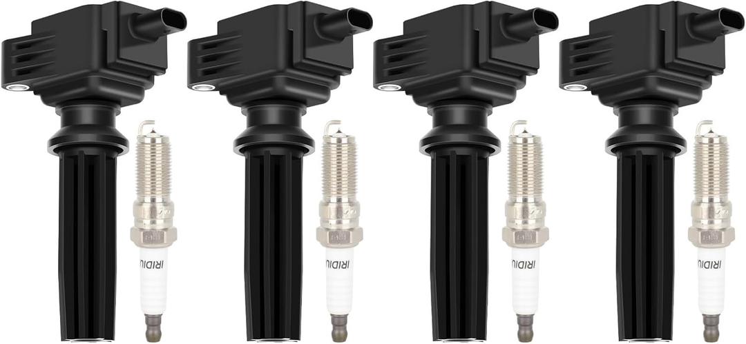 ECCPP UF670 4 ignition coils with 4 iridium Spark Plugs for ford for Lincoln 2013-2019 Escape 2015-2018 Focus 2013-2020 Fusion 2012-2019 Explorer Edge Taurus MKT MKC 2.0 2.3 L4 UF670 DG546 5C1873