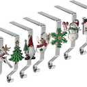 Christmas Stocking Holders Set of 7, Christmas Stocking Holders for Mantle Set of 7, Fireplace Stocking Hangers 7 Pack, Stocking Stand, Farmhouse Rustic Xmas Decorations for Home Indoor