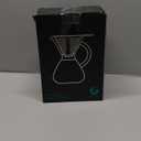 Coffee Gator - Pour Over Coffee Maker with Double Stainless Filter 34 fl oz, Thickened Heat-Resistant Borosilicate Glass Pour Over Coffee Dripper, Stovetop Safe