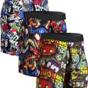 Mens Athletic Underwear Mens Boxer Briefs Long Leg Trunks Underwear (L)