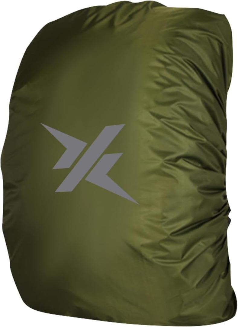 Waterproof Backpack Rain Cover with Reflective Strip for Mountaineering, Traveling, Cycling, Camping and Outdoor (L:55-65L, ArmyGreen)