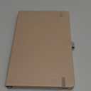 EMSHOI Dotted Notebook - 256 Pages A5 Dot Grid Journal Bullet Notebook with 120gsm Thick Dotted Paper,16 Perforated Pages, Hardcover Leather, Pen Holder, Inner Pocket, 5.75''  8.38''-Khaki