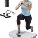FEIERDUN Vibration Plate Exercise Machine, 400 LBS Capacity Vibration Plate for Lymphatic Drainage, Max Space for Whole-Body Workout & Relaxation at Home