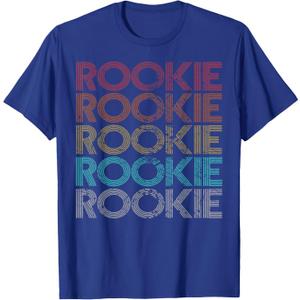 Retro Vintage Rookie T-Shirt (Blue, M)