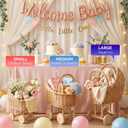 Wicker Carriage,Woven Rattan Stroller Shaped Flower Basket,Natural Willow Branches，Used for Welcoming Infants, Wedding Parties, Home Decor, Floral Decoration