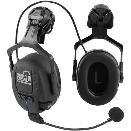 GREEN DEVIL Bluetooth Hearing Protection Ear Muffs For Safety Helmet Hard Hat Mounted Attachment