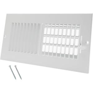 10 x 4 Inch [Duct Opening] Air Vent Covers for Wall or Ceiling - High Airflow 2 Way Steel Ventilation - Adjustable Wall/Ceiling Register, 11-3/4 Inch x 5-3/4 Inch [Overall Dimensions]