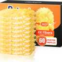 30 Count Heavy Duty Duster Refills for Swiffer, Multisurface 360 Duster Refills Only, Unscented Disposable Dusters for Cleaning with 4X Microfibers, Compatible with Swiffer Dusters (Orange) (Yellow)