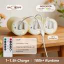 Ivory Real Wax LED Rechargeable Flameless Battery Operated Pillar Candles