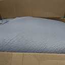 VALUXE 3 Inch Gel Memory Foam Mattress Topper Full Size High Density Cooling Pad Pressure Relief Bed Topper Grey (with Removable & Washable Bamboo Cover)