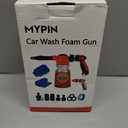 MYPIN 16 in 1 Car Wash Foam Gun, Foam Cannon,Adjustable Hose Wash Sprayer with 2.5 to 6 Bars Foam Blaster,Suitable for Car Cleaning and Garden Use with 1/2 Quick Connector (Clear)