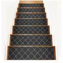 15 Pack Non-Slip Carpet Stair Runners Treads for Indoor Wooden Step with Adhesive Peel and Stick Rug Anti Moving Staircase Covers Mats, Reusable Washable Adhesive (15, Classic Grey, 30X8)