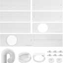 VIVOSUN Portable AC Sliding Door Vent Kit, 16.9"/21.2"-88.6" Length Adjustable, Fits 5.1" & 5.9" Exhaust Hose for Sliding Doors or Windows, 5.9” Exhaust Hose Included