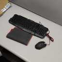 BlueFinger Gaming Keyboard and Mouse,USB Wired Backlit Gaming Mouse and Keyboard Combo,Letters Glow, 3 Color Crack Backlit,Illumination Keyboard and Mouse Set for Game and Work