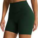Aoxjox Siren Workout Biker Shorts for Women Tummy Control High Waisted Hidden Scrunch Athletic Gym Yoga Short 5"/6"/7"