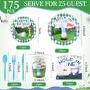 Golf Party Decorations, 175pcs Golf Birthday Decorations Include Hole In One Plates Napkins Cups Cutlery, Sports Themed Golf Birthday Baby Shower, Serve 25