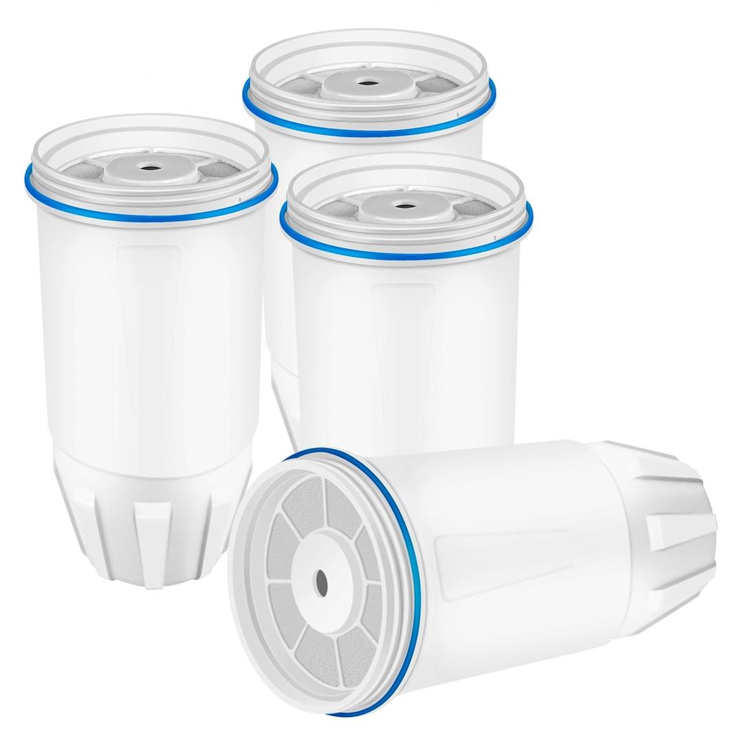 Water Filter Replacement for Zero, Fit Zero Water Pitchers ZR-001 ZD-012RP ZR-004, 5-Stage Filter System 0 TDS, Certified to Reduce Lead, Chromium, and PFOA/PFOS, 0 Water Filters 4 Pack
