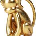 Guichifun Monkey Decor Figurine Home Dcor - Cute Resin Gold Twisted Balloon Monkey Figurines for Shelf Bookshelf TV Stand Modern Dcor Bedroom Office Decorations Ideal Gift 3 x 2.25 x 3.5 Inch