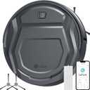 Lefant M210 Pro Robot Vacuum, Slim & Quiet, 3 Adjustable Suction Levels, 120 Min Runtime, Freemove 3.0, WiFi/App/Alexa, 6 Modes for Pet Hair, Hard Floors & Low Carpets, Self-Charging, Gray (Medium, Charcoal Grey)