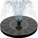 Mademax 1W Solar Bird Bath Fountain Pump, Solar Fountain with 6 Nozzle, Free Standing Floating Solar Powered Water Fountain Pump for Bird Bath, Garden, Pond, Pool, Outdoor