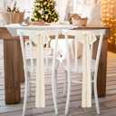 4 Pcs Large Velvet Bows for Christmas Tree 35.5 x 11.8 Inches Rustic Velvet Ribbon Bow Christmas Swag Wreath Staircase Bows Vintage Raw Edges Tree Topper for Indoor Outdoor Decor(Beige)