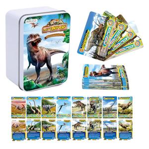 168 PCS Dinosaur Cards Set - Educational Learning Flash Cards, Collectible Trading Cards for Kids, Dino Games, Prehistoric Animals Toys