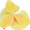 PATIKIL 2.8" Artificial Orchid Flower Heads, 20 Pack Silk Phalaenopsis Fake Butterfly Orchid Heads for Wedding Floral Bouquet Decor DIY Craft Making, Yellow