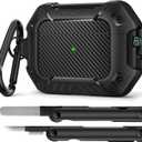 MOBOSI for AirPods Pro 2 Case, Compatible with AirPod 2nd Generation Cover [Compatible with MagSafe] with Lock&Keychain&Cleaner Kit, Full Body Shockproof Protective Hard Shell (2023), Black | with Cleaner Kit, Case Cover, with Lock & Keychain, Full Body Shockproof, 2023/2022/2019, Black