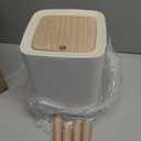 WanWanKa Mini White Plastic Trash Can, 2.6 Gallon Capacity, Slim Design, Anti-Odor, Easy to Clean, Suitable for Any Place