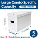 Comic Book Boxes, Cardboard Comic Book Storage, Holds 150–175 Comics Each