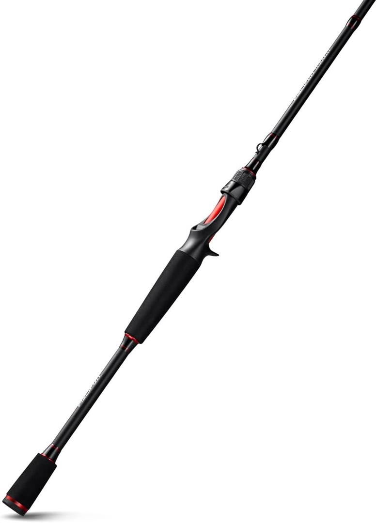 Piscifun Torrent Fishing Rod, IM6 Carbon Baitcaster Rod & Spinning Rod, High Sensitive Lightweight Casting Rod & Spinning Fishing Rod, Zirconium Oxide Rings, 2 Pieces Baitcast Rod & Spin Rod
