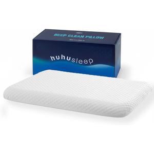 Thin Memory Foam Pillow for Stomach Sleepers - 2.75 Inch Low Profile Flat Pillows for Sleeping, Slim Odorless Foam Pillow and Case with 37% Rayon derived from Bamboo, Standard Size