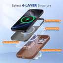 Miracase Magnetic for iPhone 16 Pro Case, [Soft Anti-Scratch Microfiber Lining], Compatible with MagSafe, Liquid Silicone Case Shockproof Drop Protection Phone Case for 16 Pro,Chocolate