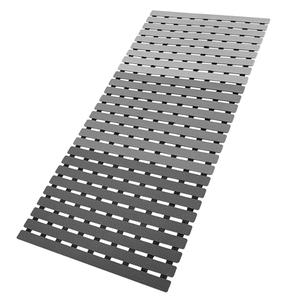 MBOSS Bath Tub Shower Mat Non Slip Bathtub Mats for Bathroom Shower Floor Mat Bath Mats for Shower Tub Anti Slip Shower Mat with Drain Hole and Large Suction Cups (Black, 37.5 X 15.7 Inch)