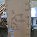 HDPE Outdoor Dining Table, Wood-Like Design Outdoor Table, All-Weather Patio Table with Umbrella Hole for Porch, Poolside, Gray (Grey)