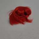 Red Bob Wig With Bangs 12 Inch Short Synthetic Fiber Bob Wigs for Women Short Bob Wigs and Halloween Cosplay Wig With One Cap (Red)