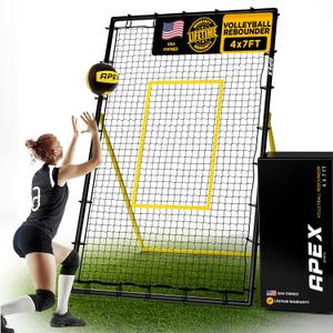 Apex Sports Adjustable Volleyball Rebounder Net 7x4 ft Bounce Back Training Equipment with Angle Customization for Practicing Volleying, Bumping, Spiking Durable & Portable with Travel Bag