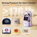 HTVRONT Auto Hat Press Machine - Hat Heat Press Machine with Precise Temp&Timer Control, Hat Heat Press Machine for Caps with 2 Platens, Compatible with DTF Film, Embroidery, Sublimation (Purple)