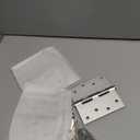 KOLET Ball Bearing Door Hinges, 4 x 4 Inches Door Hinges, Square and 5/8'' Radius Corner, Heavy Duty Stainless Steel Hinges, Smooth and Quiet, Non Removable Pin, Brushed Nickel, 3 Pack