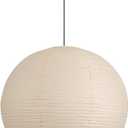 Large Paper Pendant Light with Cord and Canopy, 23.6in Off White
Rice Paper Hanging Lamp, Japanese Japandi Wabi Sabi Lantern Lamp Chandelier for Living Dining Room Bedroom Kitchen 1 Pack