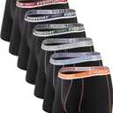 Separatec Cotton Dual Pouch Men's Underwear Comfortable Soft Breathable Everyday Boxer Briefs for men 7 Pack Small