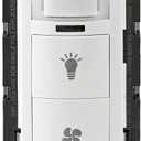 Leviton Dual Combination Humidity Sensor with Separate Light Switch, Automate Bathroom Exhaust Fan, Air Circulation, Moisture Control, Single Pole/Single Pole, HP, DHD05-1LW, White