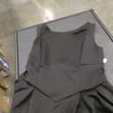 YMDUCH Women's Elegant Sleeveless Crew Neck Backless Swing A Line Evening Party Long Dress (L, Black)