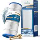 LACQUA Pool Filter Cartridge LQ120 120 SqF for Hayward C1200, CX1200RE, Pleatco PA120, PA120-EC, Unicel C-8412, Filbur FC-1293, Clearwater II 125, Waterway PCCF-125. Hose Nozzle Included