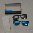 HiBloks 2Pcs Polarized Clip for Ray-Ban Meta Wayfarer RW4008 & Gen 2 RW4012 Large Smart Glasses, Discoloration Clip-on for RayBan Meta Wayfarer Gen 2 Protect Your Eyes, Cool and Fashion (Silver, Blue)